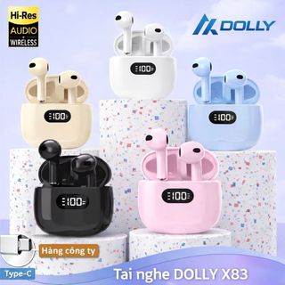 Tai Nghe bluetooth không dây DOLLY X83 ,Hàng Công Ty,có màn hình hiện thị pin, âm thanh hay xinh xắn