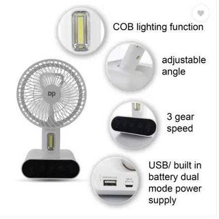 QUẠT SẠC TÍCH ĐIỆN CẢM ỨNG DP-7624