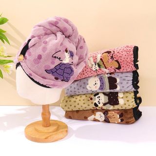 Khăn Tắm, Khăn Lau Tóc Thêu Hình Gấu Dễ Thương