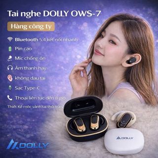 Tai nghe bluetooth DOLLY OWS-7 Hàng Công Ty, Thiết Kế Đẹp Mắt, móc đeo vành tai sang trọng