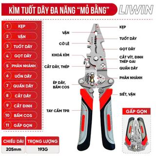 KÌM TUỐT DÂY ĐIỆN ĐA CHỨC NĂNG MỎ BẰNG