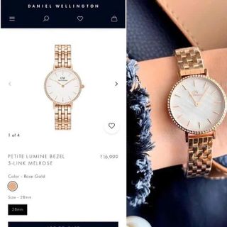 ĐỒNG HỒ NỮ CAO CẤP D WELLINGTON LUMINE LUMINE DÂY THÉP MẶT TRÒN VIỀN HỘT HỘP NƠ TEM