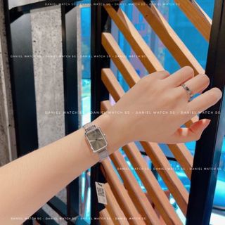 ĐỒNG HỒ NỮ CAO CẤP D WELLINGTON QUARDO DÂY LƯỚI CN BẠC MẶT XÁM HỘP NƠ TEM