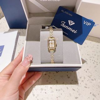 ĐỒNG HỒ NỮ CHÍNH HÃNG FUNMEI F2075 MẶT CN ĐÍNH ĐÁ PHA LÊ FULLBOX TEM HÃNG