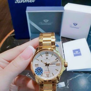 ĐỒNG HỒ NAM CHÍNH HÃNG FUNMEI F2038 DÂY THÉP NĂM MÀU FULLBOX TEM