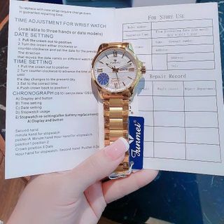 ĐỒNG HỒ NAM CHÍNH HÃNG FUNMEI F2038 DÂY THÉP NĂM MÀU FULLBOX TEM