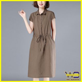 Váy trung niên sang trọng bigsize cho mẹ cao cấp dự tiệc thiết kế dáng suông đẹp B17 Nữ Dress