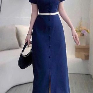 Đầm dự tiệc sang trọng, đầm công sở thanh lịch, dáng xoè che khuyết điểm, cotton lạnh mềm mại N05