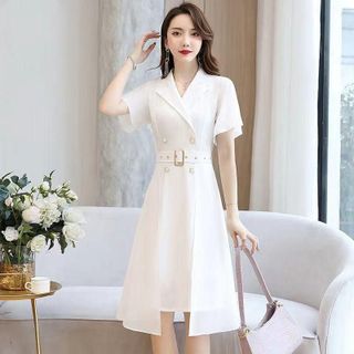 Váy dự tiệc công sở hàn Quốc bigsize cao cấp thiết kế dáng suông sang trọng đẹp P02 Nữ Women