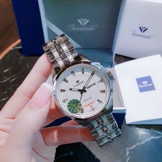 ĐỒNG HỒ NAM CHÍNH HÃNG FUNMEI F2037 DÂY THÉP NĂM MÀU FULLBOX TEM