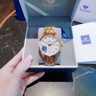 ĐỒNG HỒ NAM CHÍNH HÃNG FUNMEI F2037 DÂY THÉP NĂM MÀU FULLBOX TEM