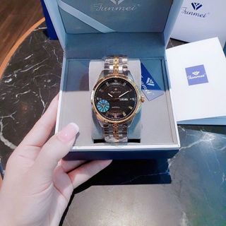 ĐỒNG HỒ NAM CHÍNH HÃNG FUNMEI F2037 DÂY THÉP NĂM MÀU FULLBOX TEM
