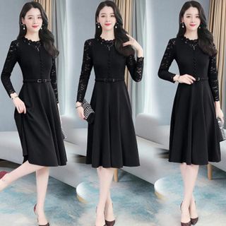 Đầm trung niên sang trong bigsize cho mẹ cao cấp dự tiệc thiết kế dáng suông đẹp L92 Nữ Dress