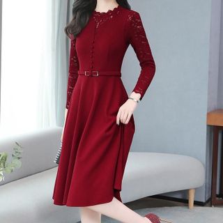 Đầm trung niên sang trong bigsize cho mẹ cao cấp dự tiệc thiết kế dáng suông đẹp L92 Nữ Dress