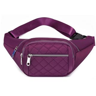 TÚI ĐEO BỤNG TL112 CHỐNG NƯỚC VẢI DÙ 2 LỚP TRẦN Ô QUẢ TRÁM SIZE 23CM - WINNIE HOUSE