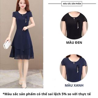 Đầm trung niên dự tiệc sang trọng cho mẹ bigsize phong cách Hàn Châu cao cấp che khuyết điểm đẹp L04 Nữ Dress