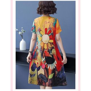 Đầm trung niên cho mẹ bigsize cao cấp dự tiệc thiết kế dáng suông đẹp sang trọng P14 Nữ Voan