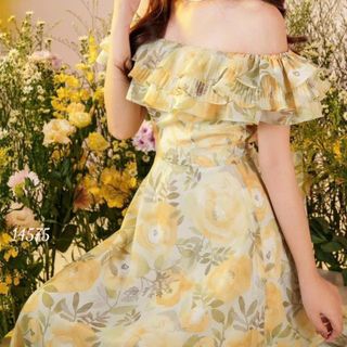 Đầm dự tiệc sang trọng cho mẹ bigsize, chất liệu voan lụa mềm mại, thiết kế dáng xòe đẹp cao cấp dự tiệc - HOA01