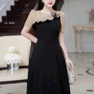 Đầm dự tiệc sang trọng, đầm công sở thanh lịch, dáng xoè che khuyết điểm, cotton lạnh mềm mại N74