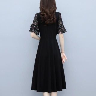 Đầm trung niên sang trọng cho mẹ bigsize phong cách Hàn Quốc thiết kế dáng xòe đẹp cao cấp dự tiệc -K03 Nữ Dress