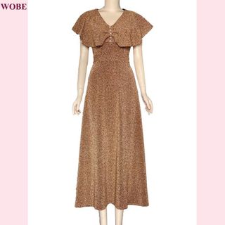 Đầm dạ hội trung niên chất nhũ kim sa co giãn cho mẹ dự tiệc sang trọng bigsize cao cấp DN14