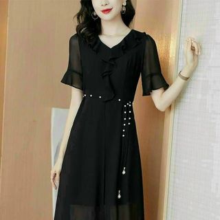 Đầm trung niên cho mẹ bigsize cao cấp dự tiệc sang trọng thiết kế dáng suông đẹp A09 Nữ Dress Women