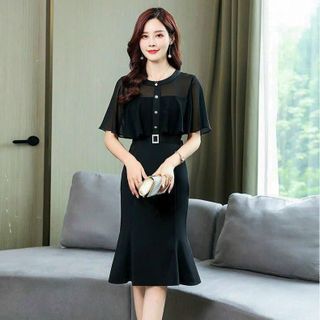 Đầm trung niên cho mẹ bigsize chất liệu UMI dày dặn co giãn cao cấp dự tiệc sang trọng thiết kế dáng ôm body đuôi cá đẹp HN29 Nữ Dress