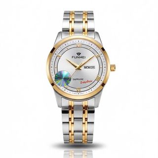 ĐỒNG HỒ NAM CHÍNH HÃNG FUNMEI F2039 DÂY THÉP NĂM MÀU FULLBOX TEM