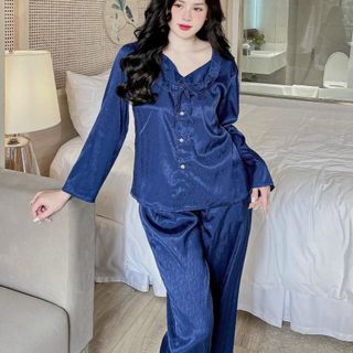 ĐỒ MẶC NHÀ, ĐỒ NGỦ NỮ,  PIJAMA NỮ DÀI TAY, FREESIZE DƯỚI 62KG