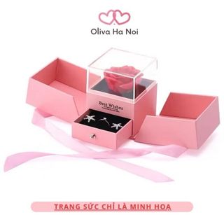 HỘP HOA QT PHỤ NỮ NẮP MỞ CÓ NGĂN KÉO ĐỰNG QUÀ TẶNG