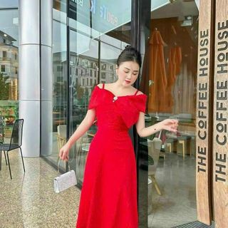 Đầm dự tiệc thiết kế dáng xoè dự tiệc chất liệu Umi co giãn phối voan, mềm mại, sang trong,thanh lịch N19