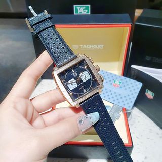 SĂN SALE ĐẦU NĂM ĐỒNG HỒ NAM TRUNG CẤP TAD HEUER MONACO DÂY DA MẶT VUÔNG