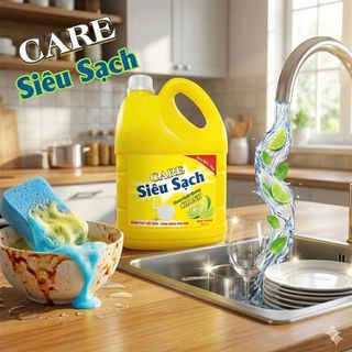 Thùng 6 can nước rửa chén Care hương chanh