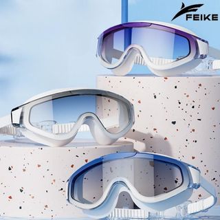 Kính Bơi Chống Mờ 4K HD Người Lớn Bản To Góc Nhìn Rộng Silicone Êm Không Thấm Nước FK800