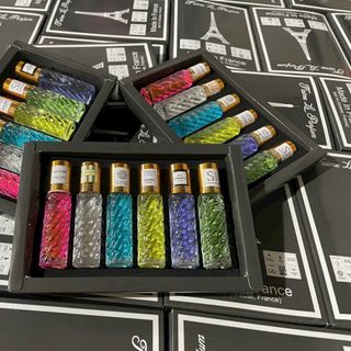 Sét nước hoa 6 ống chai xoắn