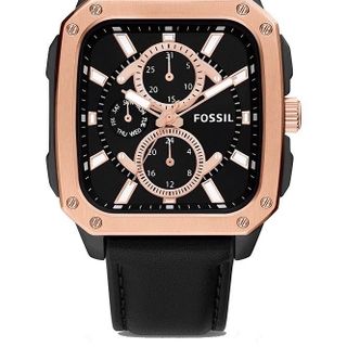 ĐỒNG HỒ NAM CAO CẤP POSSIL DÂY DA ĐEN MẶT VUÔNG CHONOGRAP FULLBOX