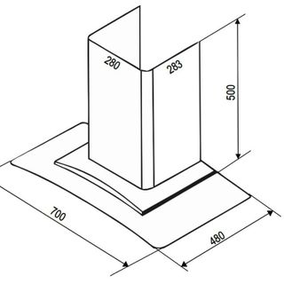 Máy Hút Mùi Bauer BC 70EC1B - Kính cong đen 1200m3/h