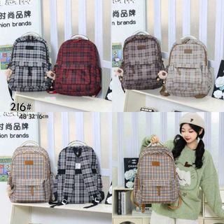 BALO ĐI HỌC CARO HOT TREND A216 SIÊU DỄ THƯƠNG – RỘNG RÃI, NĂNG ĐỘNG - PIPI STORE