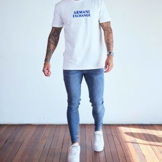 Áo thun nam. Tshirt A|X. Chất thun cotton co giãn 4 chiều , Chất vải dày vừa mềm mịn thấm hút mồ hôi tốt.