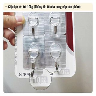 VỈ 6 MÓC DÁN TƯỜNG CHỊU LỰC 10KG