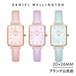 ĐỒNG HỒ NỮ CAO CẤP D WELLINGTON QUARDO ROUGE  DÂY DA MẶT CN HỒNG HỘP NƠ TEM