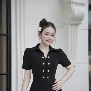 Đầm trung niên thiết kế dáng xoè dự tiệc cotton lạnh đính đá cao cấp, mềm mại, sang trong,thanh lịch bigsize B8