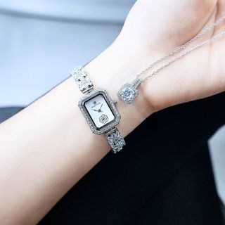 ĐỒNG HỒ NỮ CAO CẤP RODAL CROWN MẶT CHỮ NHẬT ĐÍNH ĐÁ SWAROSKI HÌNH BÔNG TUYẾT