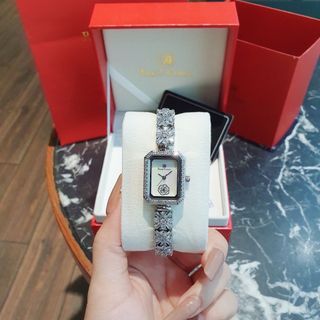 ĐỒNG HỒ NỮ CAO CẤP RODAL CROWN MẶT CHỮ NHẬT ĐÍNH ĐÁ SWAROSKI HÌNH BÔNG TUYẾT