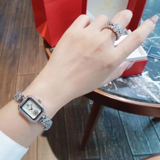 ĐỒNG HỒ NỮ CAO CẤP RODAL CROWN MẶT CHỮ NHẬT ĐÍNH ĐÁ SWAROSKI HÌNH BÔNG TUYẾT