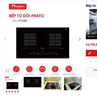 Bếp Từ Đôi Prato PT-2396 Nhập Thái Lan