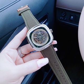 ĐỒNG HỒ NAM SIÊU CẤP SEV7N PRIDAY MÁY CƠ NEW MÀU XANH NÂU ĐỎ TẶNG DÂY FULLBOX