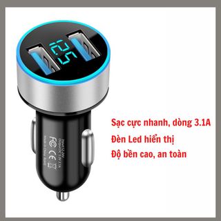 TẨU SẠC Ô TÔ 2 CỔNG