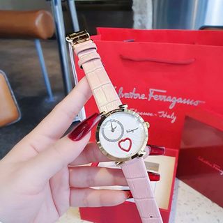 QUỐC TẾ PN ĐỒNG HỒ NỮ CAO CẤP SALVATHORE COURE DÂY DA MẶT TRÁI TIM
