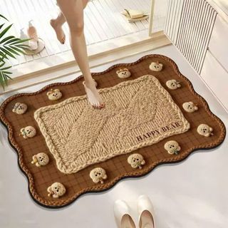 Thảm Lông Cừu Hình Thú Mền Mịn Thấm Hút Nước Mới 40x60cm